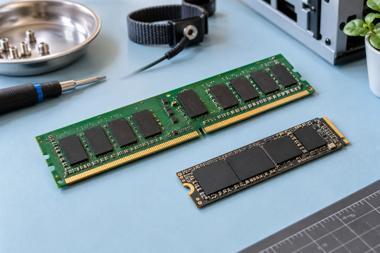 Moduli RAM e unità SSD NVMe a confronto